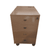 Comodino in legno con ruote